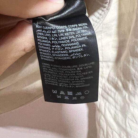 Bebe Linen Sandshell Blazer - Picture 7 of 7